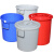 塑料水桶圆桶加厚带盖超大号储水桶\大容量酿酒发酵胶桶垃圾桶 280#约装330斤水【无盖*蓝色】