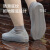 慎固 防水鞋套 加厚硅胶一体成型防雨防滑雨靴套 蓝色 L码(40-45)