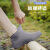 慎固 防水鞋套 加厚硅胶一体成型防雨防滑雨靴套 灰色 M码(35-39)