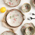 舍里日式复古樱花陶瓷餐具家用创意菜盘子单个双耳盘鱼盘汤盘2024新款 双耳长盘- 11.8英寸 单个入