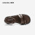 奥康（Aokang）官方女鞋 2024夏季新款舒适日常百搭凉鞋女时尚罗马鞋 棕色 38