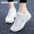 斯凯奇（Skechers）夏季网布透气舒适运动鞋简约软底轻便休闲鞋缓震跑步鞋子女 白色 149542-WHT  38