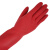 海斯迪克 加厚乳胶手套 洗衣洗碗清洁手套红色38cm长 M 5双 