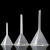 重安盛鼎 塑料透明小漏斗 耐高温锥形漏斗实验室三角漏斗 75mm长颈（1个） 