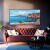 印象斑斓 原创手绘油画 情迷地中海 现代客厅大幅风景沙发背景餐厅装饰画 A款-黑色画框 160x80cm