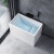 斯博朗小户型亚克力日式加深坐凳深泡澡浴缸0.9-1.3卫生间独立坐式方形 0.63x0.68米有座浴缸+入墙龙头 0.9m