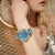 迦堤（Galtiscopio）手表 欧美表 满天星镶钻水晶手表 女士手表 石英表 手表女 送女友 星空蓝(48mm)