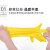 冰禹 BYlf-645 耐酸碱乳胶橡胶手套 劳保家务保洁手套 32cm黄色乳胶 S码（5双）