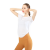 爱暇步春夏款瑜伽服女跑步运动短袖健身服运动透气罩衫宽松版速干上衣 A1069M白色_单上衣 L/XL