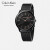 CK卡文克莱（Calvin Klein）Minimal 简约系列延伸款手表 黑盘玫瑰金指针男士石英表 K3M21421