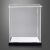凌智（LINGZHI）高透明亚克力展示盒手办防尘罩积木模型高达一体透明玻璃盒定做 定制尺寸请找客服 黑底+镜面