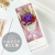 暖橙耀耀康乃馨玫瑰香皂花礼盒创意实用女生生日毕业礼品母亲节礼物送妈妈 水晶草（紫色）玫瑰