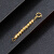 三粒金珠18K金延长链彩金玫瑰金珠子链黄金十字链尾项链手链加长链K金配件 三色金 18个珠子（单扣）约5.1厘米