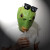 助城创意沙雕面具绿头鱼头套绿鱼人面具怪怪鱼搞笑头套绿头怪玩具 头套+金链子+墨镜+雪茄