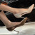 鞋柜（shoebox）达芙妮集团旗下真软皮法式小跟鞋2024年新款高跟鞋女尖头细跟凉鞋 【断码.特价】米白色-品质升级款 (跟高5.5厘 37
