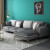 尊范（ZUF）沙发北欧实木沙发轻奢布沙发现代简约沙发极简科技布沙发小户型沙 1+2+3组合(两色可选)