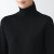 无印良品（MUJI）女式 天竺 可水洗高领毛衣 长袖针织衫 BAG05A1A 黑色 L 165/88A
