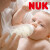 NUK防龅牙 婴儿宽口径玻璃乳胶奶瓶超软新生儿宝宝0-6-18个月仿母乳 蓝色/120ml 乳胶/0-6个月