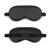 HengTravler新款双面仿真丝眼罩护眼罩男女通用午睡睡觉旅行睡眠遮光透气眼罩 17#黑色(绑带)