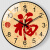 映源静音挂钟客厅现代创意钟表圆形静音时钟中式挂表喜庆石英表 A1110 12寸(30厘米)