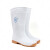 适用白色靴PVC劳保靴加工肉联厂用皮靴 防水耐腐蚀防滑鞋 43 白色