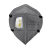 耐呗斯（NABES）9517VCP折叠耳带有阀防油烟口罩 （常规款）1盒