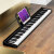 特伦斯电子琴88键折叠琴成人儿童初学电钢键盘X88A教学 典雅黑+原装琴包+Z型琴架