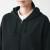 无印良品 MUJI 男女通用 紧密编织毛圈 拉链连帽衫 休闲外套 无性别 卫衣 黑色 S-M(165/88A)