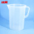 冰禹 BYrl-198 实验室塑料刻度杯 塑料烧杯 实验室器皿 塑料量杯 5000mL