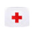 坚冠 袖章 红十字白+别针10个装 志愿者袖套值勤督查标牌值班社会服务标志袖标