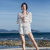 乔骏晟可下水罩衫海边度假游女外套蕾丝单中长款沙滩网纱衣 白色单独罩衫 L码(90-130斤)适合穿