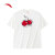 安踏（ANTA）kirsh联名樱桃TEE短袖t恤女夏季休闲上衣162428121 象牙白-1 M(女165)