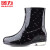 回力雨鞋女士款时尚雨靴水鞋水靴户外防水不易滑耐磨舒适HL523粉点黑36码