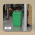 强存 商用带盖垃圾桶大号方形大容量摇盖垃圾桶 40L奶白色（带盖）