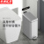  京洲实邦 卫生间客厅缓降脚踏式不锈钢垃圾桶【砂钢15L】ZJ-2742