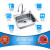 摩恩（MOEN）水槽单槽不锈钢小单槽洗菜盆洗碗池阳台洗手台上台下水池22000R 单水槽580*480