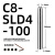 高精密度侧固式小径延长杆SLD10/12/16/20加长杆防震深腔铣刀刀杆 C8-SLD4-100高端款