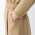 无印良品（MUJI）女式 羊毛混 长款大衣 毛呢外套女款秋季 BDA15A2A 米色 XL 165/92A