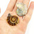 斓晶汇玉化螺菊石摆件斑彩螺切片化石海洋古生物标本 斑彩螺切面一对