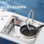 箭牌（ARROW）304不锈钢厨房水槽龙头套装小户型洗菜盆单槽支持台上台下槽安装 C2款 68*44cm+冷热抽拉龙头
