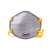 杯型呼吸阀口罩 头戴式活性炭口罩 防尘 无纺布口罩 灰色 杯型KN95口罩（带呼吸阀）一盒 20只/盒