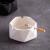 伽嗒时尚陶瓷烟灰缸办公家用个性潮流烟灰缸欧式创意立体几何烟灰缸 欧式内圆烟缸-定白（带盖）