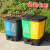 分类垃圾桶分离双桶大号厨余20L40l脚踩带盖商用大码大容量 16L双胞胎绿黄色厨余其他