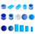 DEDH 金相PCB切片分析冷镶嵌硅胶方开软模塑料反复用圆形水晶硬模具 25硬模杯(外盖蓝色)