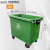 环卫垃圾桶660L商用大号1100升带盖垃圾箱工业室外环卫市政专用桶 240L挂车超厚绿色 三年