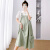 革曼孕妇装夏装背带孕妇连衣裙2024新款小个子夏款裙子夏季套装两件套 绿色两件套 XL(建议125-145斤)