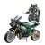 方橙男孩积木摩托车拼装小颗粒积木模型玩具6-14岁儿童节礼物 绿色变形摩托车【可变战斗机】