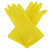 海斯迪克 黄色乳胶手套 防水防滑胶皮橡胶手套 XL码200双 