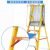 绝缘加厚玻璃钢人字梯平台梯扶手围栏安全工作爬梯轮子折叠工程梯 4级绝缘平台高度1.15米 黄色 现货