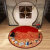 红色喜庆圆形地毯宝宝一周岁礼布置装饰用品抓周地垫可定制 红彩 抓周毯-01款 直径100cm